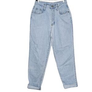 Vintage 90s London London Tapered Denim Jeans Women's 10 Rolled Cuff High Rise